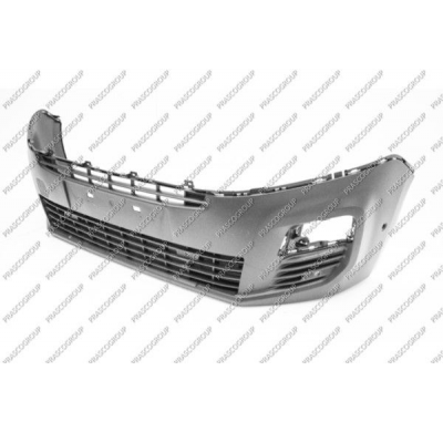 Citroen Berlingo/Partner 2018.06-*Paragolpes Delantero Negro Con 6 Agujeros Para Sensor