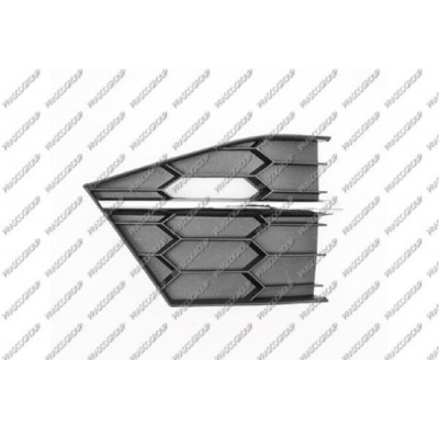 REJILLA IZQUIERDA PARAGOLPES-NEGRO CON MOLDURA CROMADA