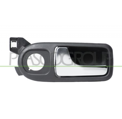 Manecilla Interior Delantera Izquierda Con Palanca-Cromada-Escudo-Gris