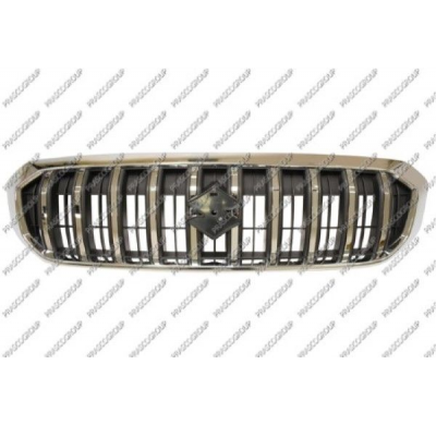 Rejilla Negra Con Marco Cromado