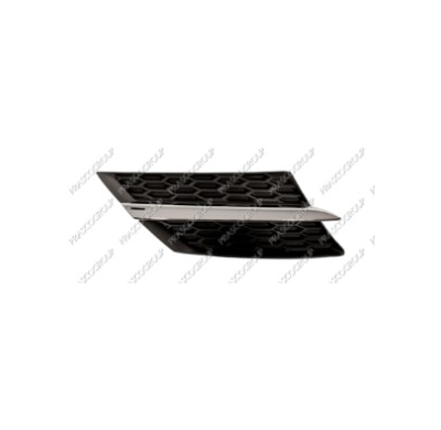 Rejilla Derecha Negra Con Moldura Cromada