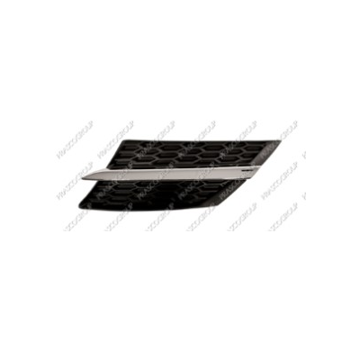 Rejilla Izquierda Negra Con Moldura Cromada