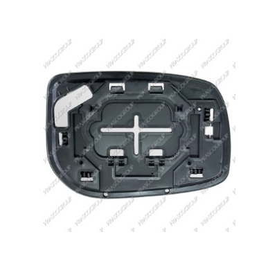 Cristal + Soporte Izq Convexo Cromado Yaris 06>