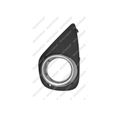 Rejilla Izquierda Paragolpes Negra Con Agujero Antiniebla Con Marco Satinado Modelo  Hybrid Toyota Yaris 2015->