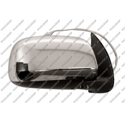 Retrovisor Derecho Electrico-Negro-Convexo/Cromado Con Carcasa Cromada