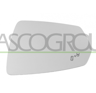 CRISTAL+SOPORTE IZQUIERDO-ASFERICO-TERMICO-CROMADO-CON SENSOR ANGULO MUERTO