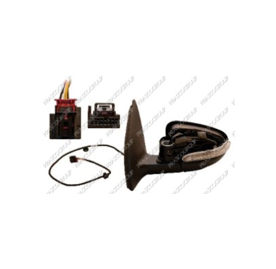 Espejo Izdo Electrico.-Calefactado.-Imprimado.-6pin.-Sin Carcasa Volkswagen Golf 2008->