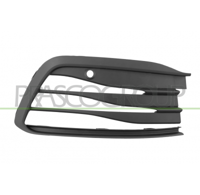 REJILLA DERECHA PARAGOLPES-NEGRA-CON AGUJEROS SENSORES APARCAMIENTO+SOPORTE