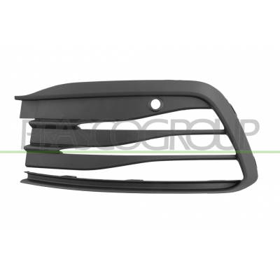 REJILLA IZQUIERDA PARAGOLPES-NEGRA-CON AGUJEROS SENSORES APARCAMIENTO+SOPORTE