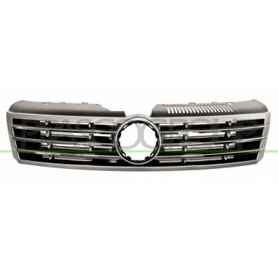 REJILLA-NEGRA BRILLANTE CON MOLDURA CROMADA-CON MARCO PLATA