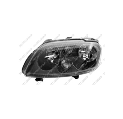Optica.Izq H7+h7 Electric.(Interior Negro).Con Motor Touran 03>06 Volkswagen Touran 2003->