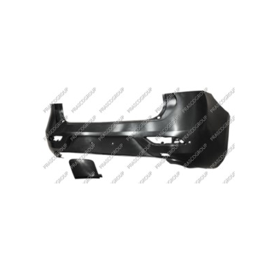 Paragolpes Trasero Negro-Liso a Imprimar-Con Agujeros Sensores