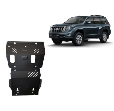 Cubre carter de Acero para Toyota Land Cruiser 150 Año: 2009 - 2023 Grosor: "2.5"mm Todas las motorizaciones