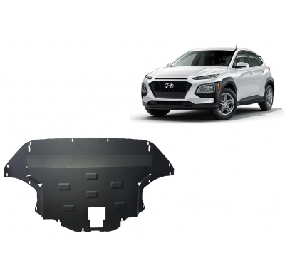 Cubre carter de Acero para Hyundai Kona Año: 2017 - 2023 Grosor: "2"mm Todas las motorizaciones