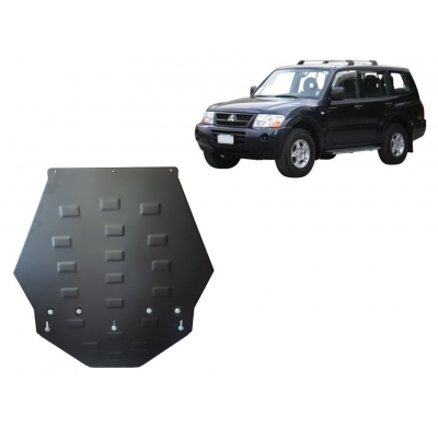 Protector de Acero para caja de cambios Mitsubishi Pajero 3 (V60, V70) Versión 2.0 Año: 1999 - 2007 Grosor: "3"mm Todas las moto