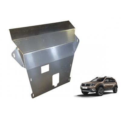 Cubre carter de Aluminio para Dacia Duster Año: 2010 - 2017 Grosor: "4"mm Todas las motorizaciones