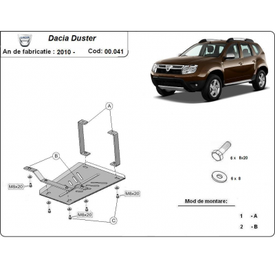 Protección Del Diferencial Dacia Duster 2010-2013 Acero 6mm