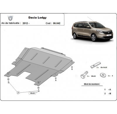 Cubre Carter Metalico Dacia Lodgy 2012-2018 Acero 2mm