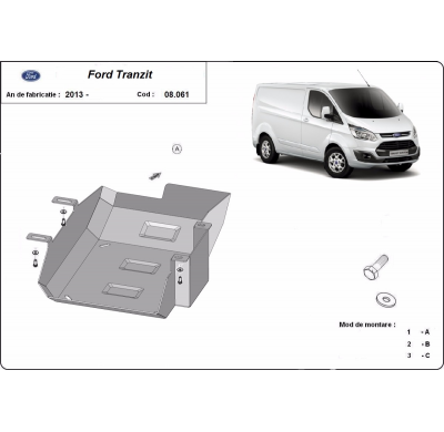 Protección Del Depósito De Adblue Ford Transit 2013-2018 Acero 2mm