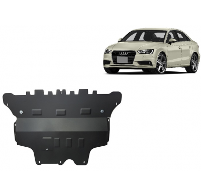Cubre carter de Acero para Audi A3 (8V) Año: 2012 - 2020 Grosor: "2"mm Todas las motorizaciones manual