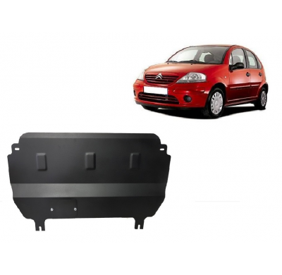 Cubre carter de Acero para Citroën C3 Año: 2003 - 2016 Grosor: "2"mm Todas las motorizaciones