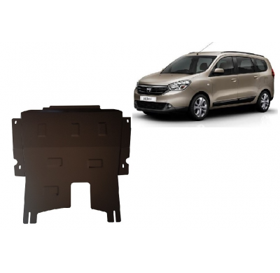 Cubre carter de Acero para Dacia Lodgy Año: 2012 - 2025 Grosor: "2"mm Todas las motorizaciones