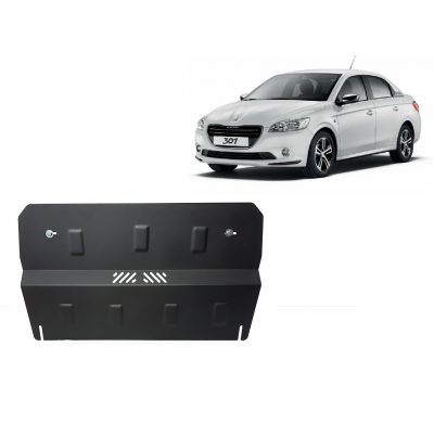 Cubre carter de Acero para el motor y caja de cambios del Peugeot 301 Año: 2012 - 2025 Grosor: "2"mm Todas las motorizaciones