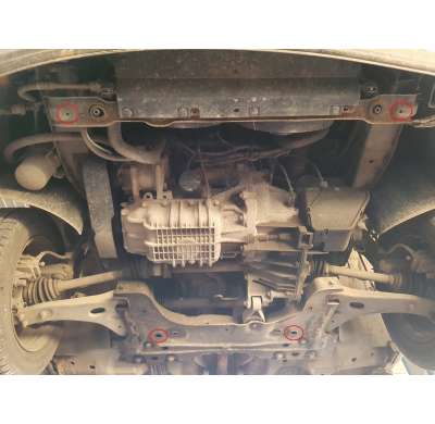 Cubre carter de Acero para Ford Focus 1 Año: 1998 - 2004 Grosor: "2"mm Todas las motorizaciones