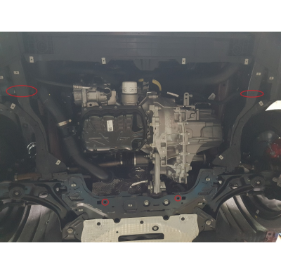 Cubre carter de Acero para Ford Focus 4 Año: 2018 - 2025 Grosor: "2"mm Todas las motorizaciones