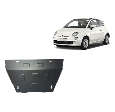 Cubre carter de Acero para Fiat 500 Año: 2007 - 2025 Grosor: "2"mm Todas las motorizaciones
