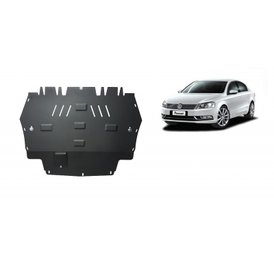 Cubre carter de Acero para VW Passat B7 Año: 2011 - 2015 Grosor: "2"mm 2.0 TFSI 4x4, 1.9-2.0, TDI,