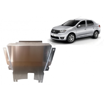 Cubre carter de Aluminio para DACIA LOGAN 2 Año: 2012 - 2020 Grosor: "4"mm Todas las motorizaciones