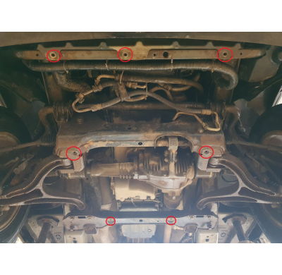 Cubre carter de Acero para Jeep Grand Cherokee Año: 2005 - 2010 Grosor: "2"mm Todas las motorizaciones