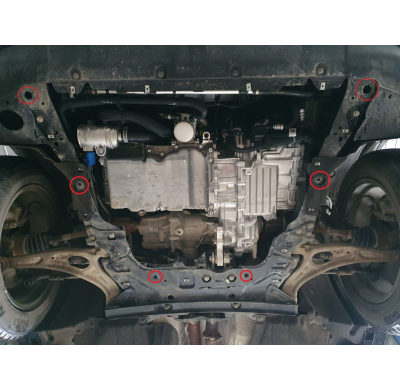 Cubre carter de Acero para Ford Kuga Año: 2019 - 2025 Grosor: "2"mm Todas las motorizaciones