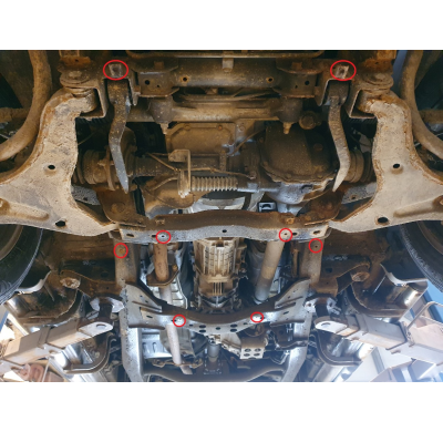 Cubre carter de Acero para Mitsubishi L200 Año: 2015 - 2025 Grosor: "2.5"mm Todas las motorizaciones