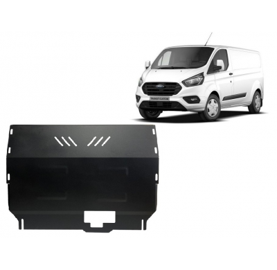 Cubre carter de Acero para el motor y caja de cambios del Ford Transit Custom - Tracción delantera Año: 2020 - 2023 Grosor: "2"m