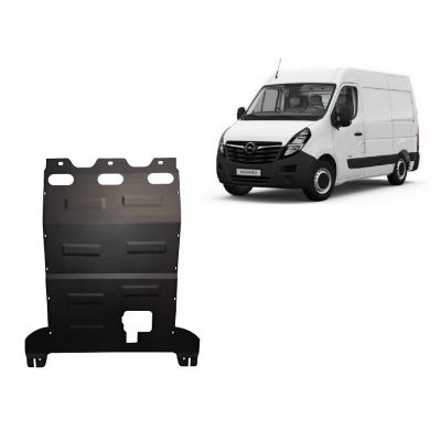 Cubre carter de Acero para Opel Movano C Año: 2022 - 2025 Grosor: "2.5"mm Todas las motorizaciones