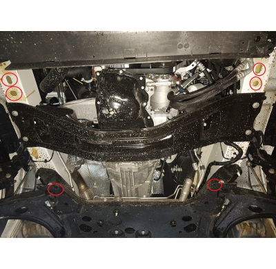 Cubre carter de Acero para el motor y caja de cambios del Ford Transit Custom Año: 2013 - 2019 Grosor: "2"mm 2.0, 2.2 TD