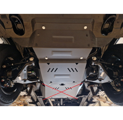 Cubre carter de Acero para Jac T8 Año: 2018 - 2025 Grosor: "2.5"mm Todas las motorizaciones