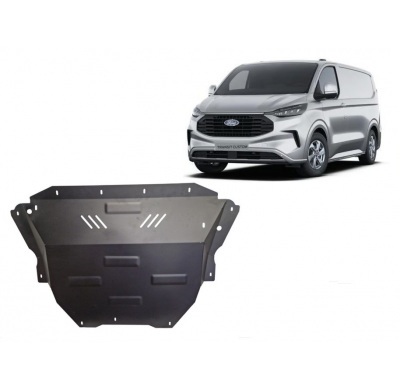 Cubre carter de Acero para el motor y caja de cambios del Ford Transit Custom Año: 2023 - 2025 Grosor: "2"mm Todas las motorizac