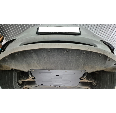 Placa protectora del motor eléctrico delantero para Tesla Model Y AWD Año: 2020 - 2025 Grosor: "2"mm Motor dual