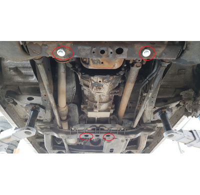 Protector de Acero para caja de cambios y el diferencial del Nissan Pathfinder Año: 2005 - 2015 Grosor: "3"mm Todas las motoriza