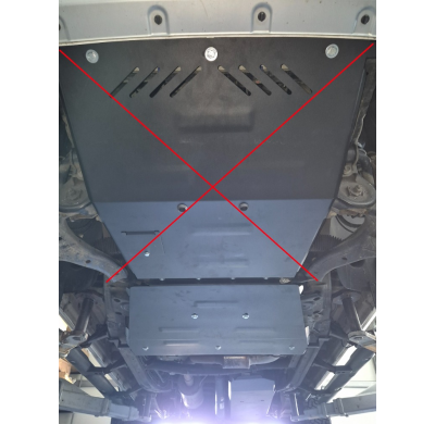 Protector de Acero para caja de cambios y diferencial para Volkswagen Amarok - V6 automático Año: 2016 - 2022 Grosor: "2.5"mm V6