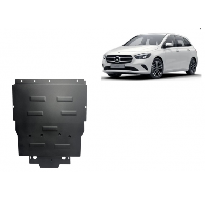Cubre carter de Acero para Mercedes CLA C118 Año: 2019 - 2025 Grosor: "2"mm Todas las motorizaciones