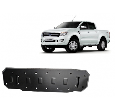 Cubre carter de Acero para el tanque de combustible del Ford Ranger Año: 2011 - 2023 Grosor: "2"mm Todas las motorizaciones