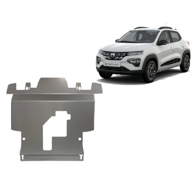 Cubre carter de Aluminio para Dacia Spring Año: 2021 - 2025 Grosor: "4"mm Todas las motorizaciones