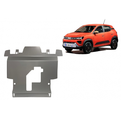 Cubre carter de Aluminio para Dacia Spring Año: 2024 - 2025 Grosor: "4"mm Todas las motorizaciones