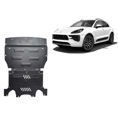 Cubre carter de Acero para Porsche Macan Año: 2014 - 2025 Grosor: "2"mm Todas las motorizaciones