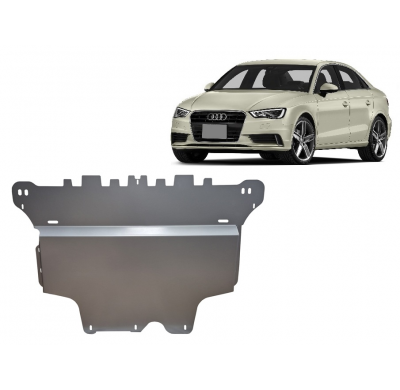 Cubre carter de Aluminio para Audi A3 Año: 2012 - 2020 Grosor: "3"mm Todas las motorizaciones