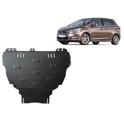 Cubre carter de Acero para Ford C-Max Año: 2010 - 2019 Grosor: "2"mm Todas las motorizaciones